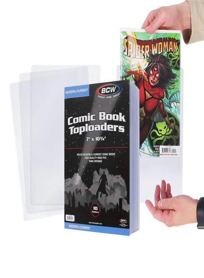 BCW Current Comic Book Top Loaders - 10 ct | Premium PVC Holders for Modern Comics | Crystal Clear Protection for Single Issues | Display, Store, Ship with Confidence | Comic Book Toploader Rigid - Image 1